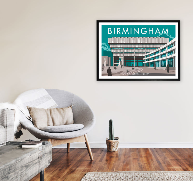 Birmingham by Stephen Millership A1 White Frame