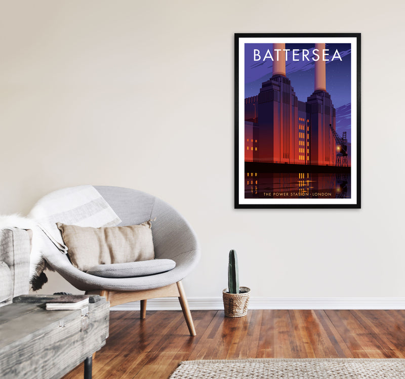 Battersea by Stephen Millership A1 White Frame