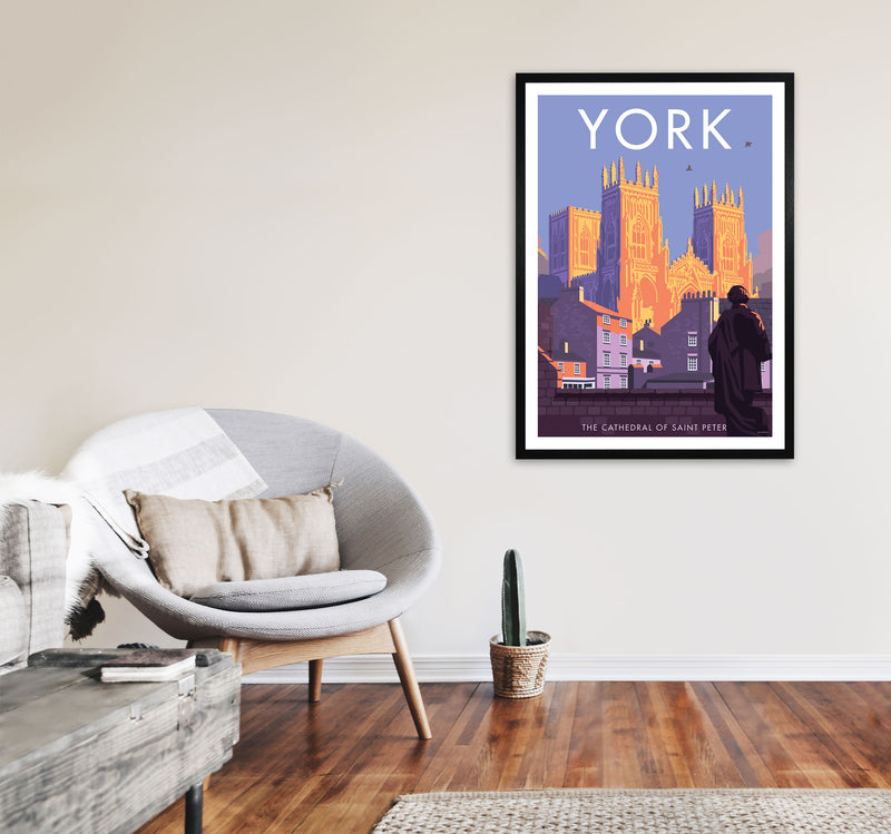The Cathedral Of Saint Peter, York Art Print by Stephen Millership A1 White Frame
