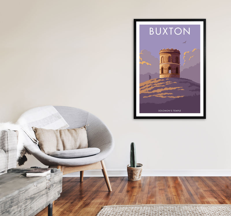 Buxton Solomon's Temple Derbyshire Travel Art Print by Stephen Millership A1 White Frame