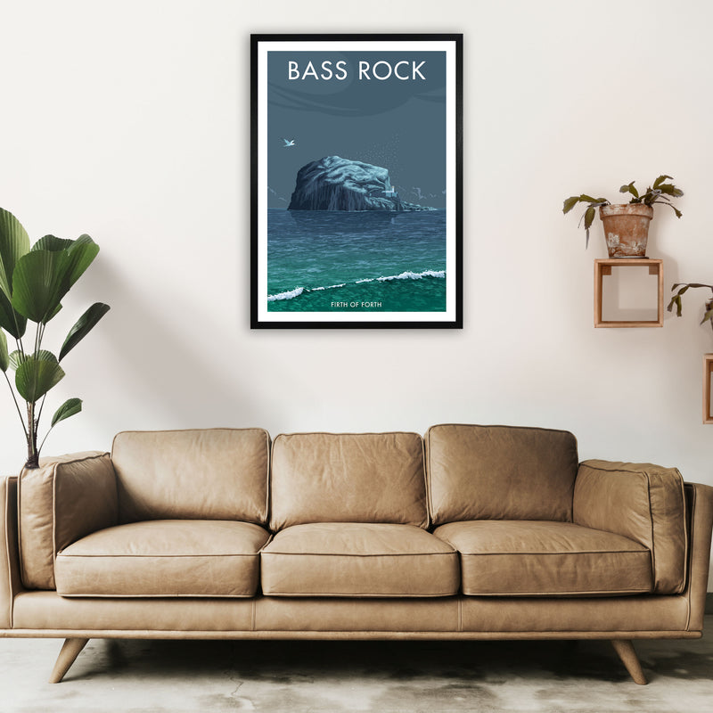Scotland Bass Rock Art Print by Stephen Millership A1 White Frame
