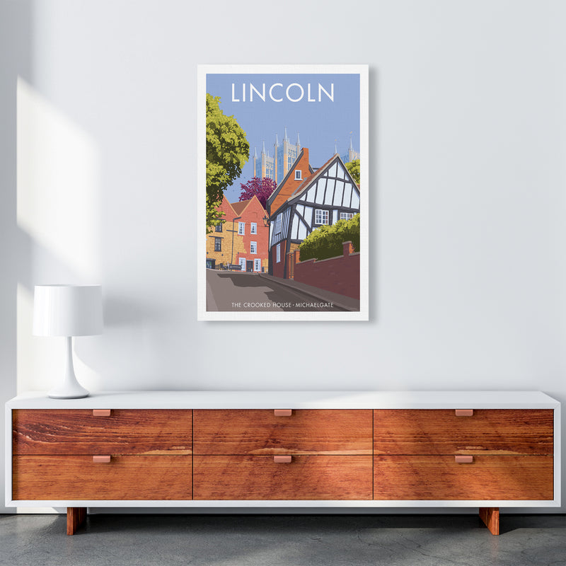 Lincoln Crooked House Travel Art Print By Stephen Millership A1 Canvas