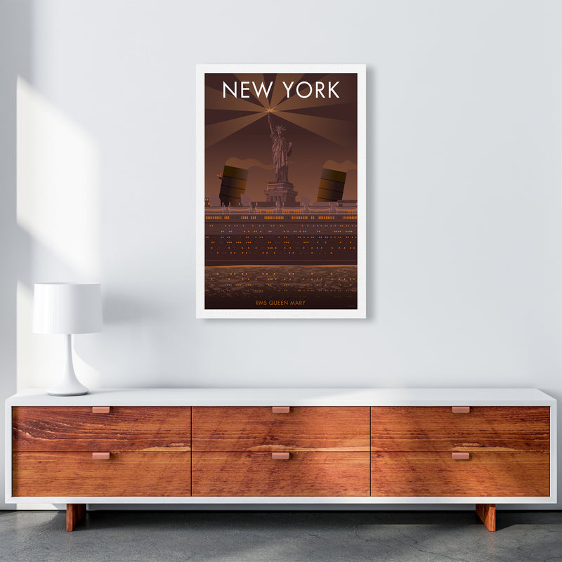 New York Sepia Art Print by Stephen Millership A1 Canvas