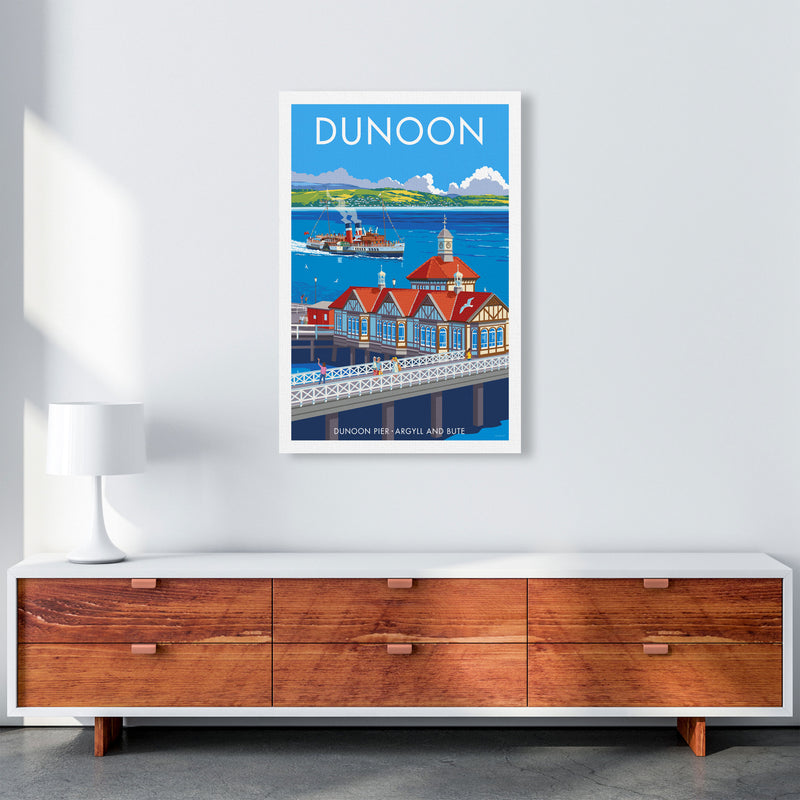 Dunoon Pier Framed Digital Art Print by Stephen Millership A1 Canvas