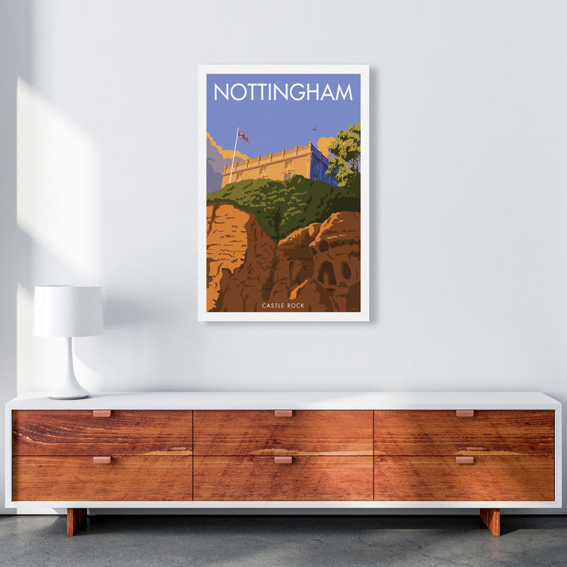 Castle Rock Nottingham Framed Digital Art Print by Stephen Millership A1 Canvas