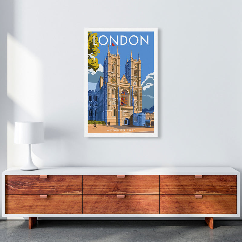 Westminster Abbey London Framed Digital Art Print by Stephen Millership A1 Canvas