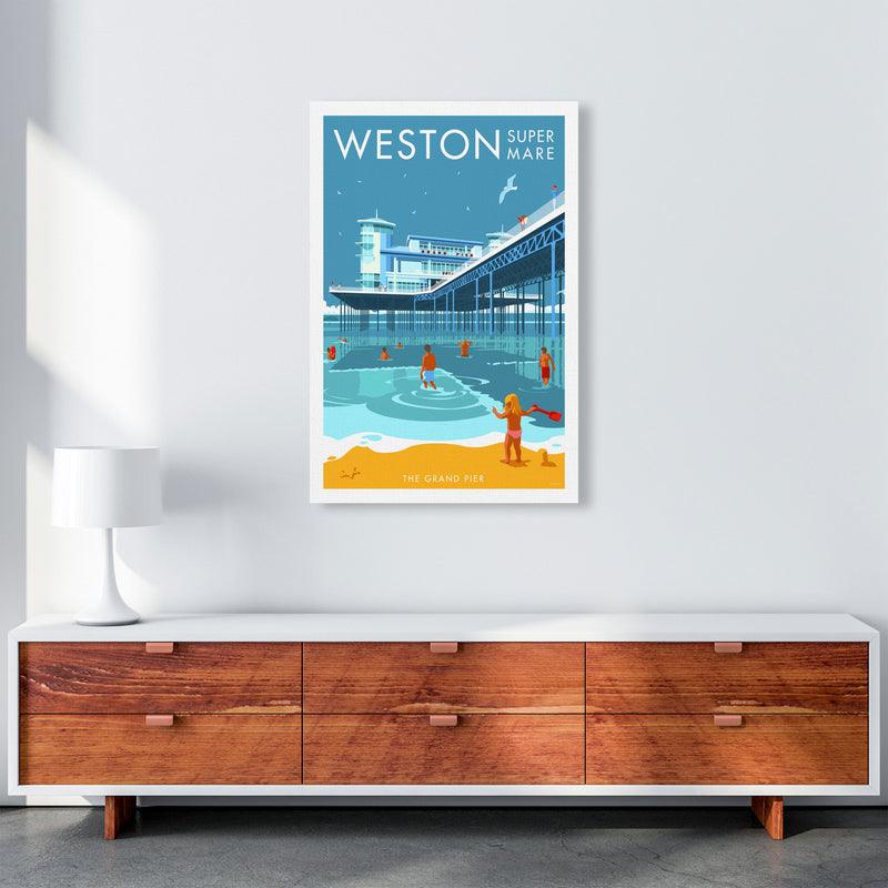 Weston-super-mare Art Print by Stephen Millership A1 Canvas