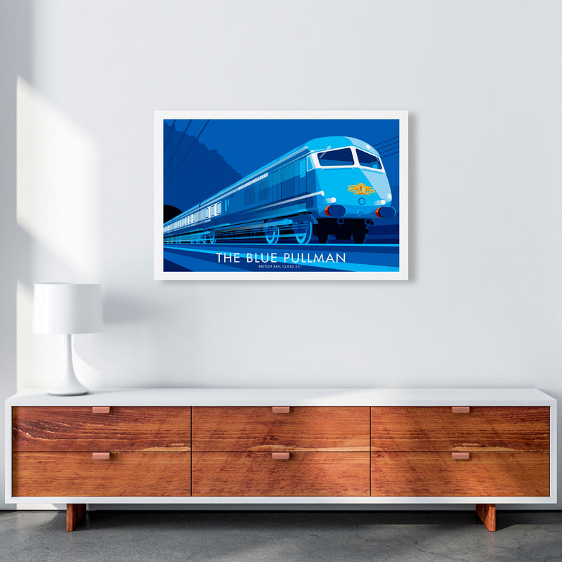 The Blue Pullman Art Print by Stephen Millership, Framed Transport Poster A1 Canvas