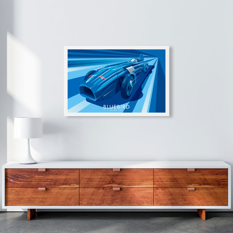 Bluebird Art Print by Stephen Millership, Framed Transport Print A1 Canvas