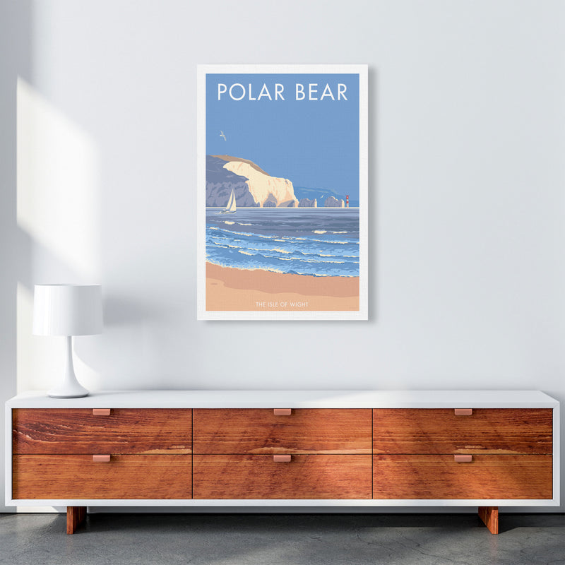 The Isle Of Wight Polar Bear Framed Digital Art Print by Stephen Millership A1 Canvas