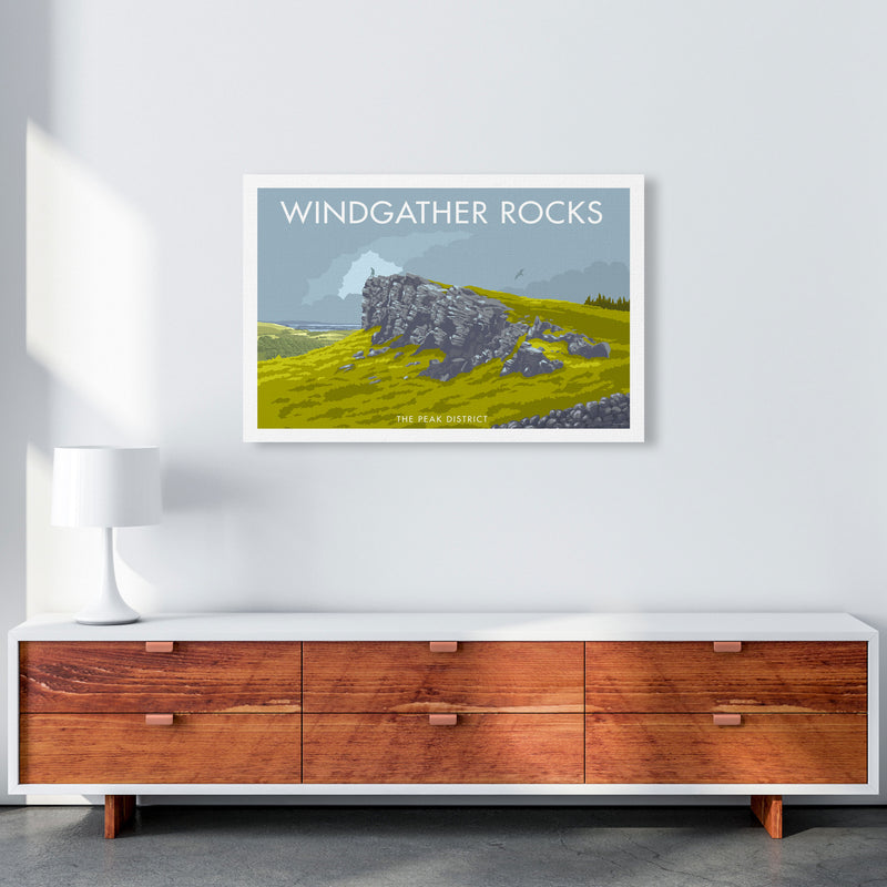 Windgather Rocks Derbyshire Travel Art Print by Stephen Millership A1 Canvas