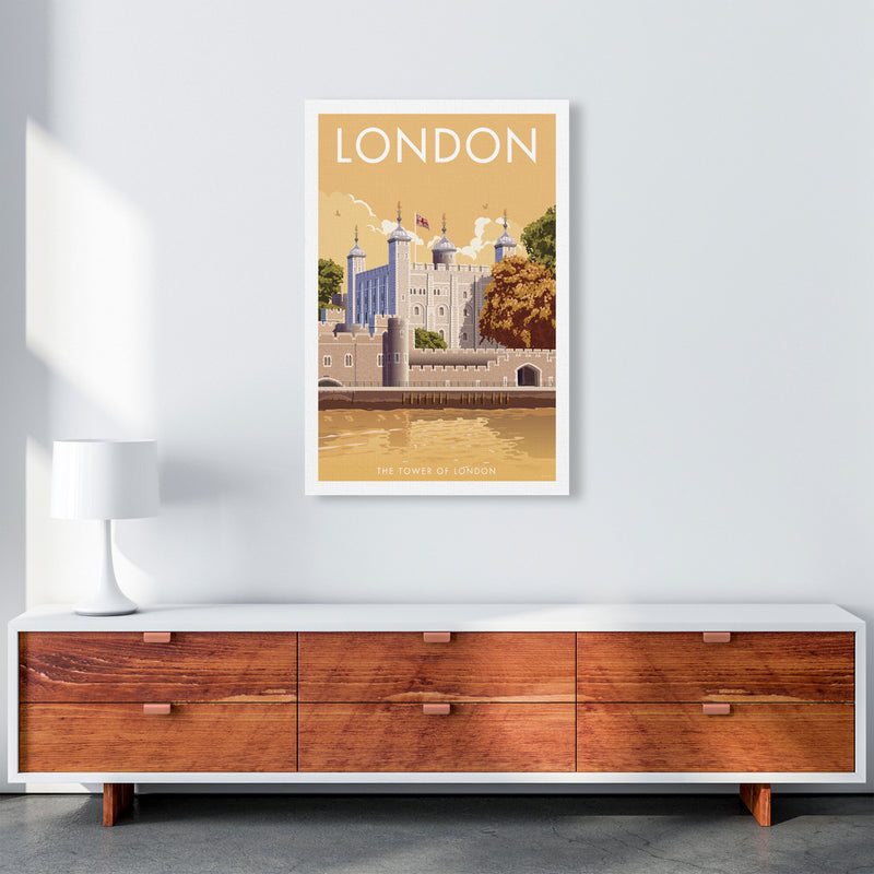 London Tower Travel Art Print by Stephen Millership, Vintage Framed Poster A1 Canvas