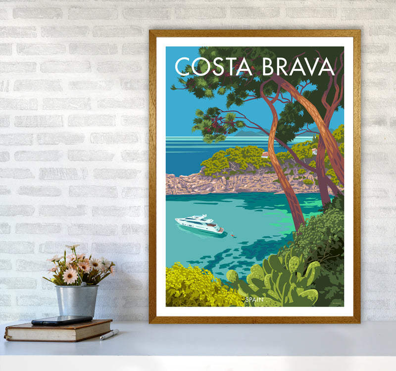 Costa Brava Travel Art Print By Stephen Millership A1 Print Only