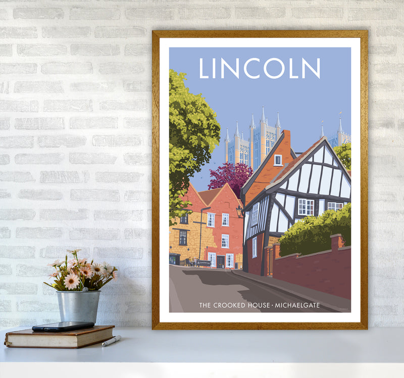 Lincoln Crooked House Travel Art Print By Stephen Millership A1 Print Only