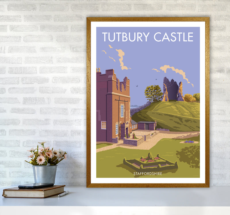 Tutbury Castle Travel Art Print By Stephen Millership A1 Print Only
