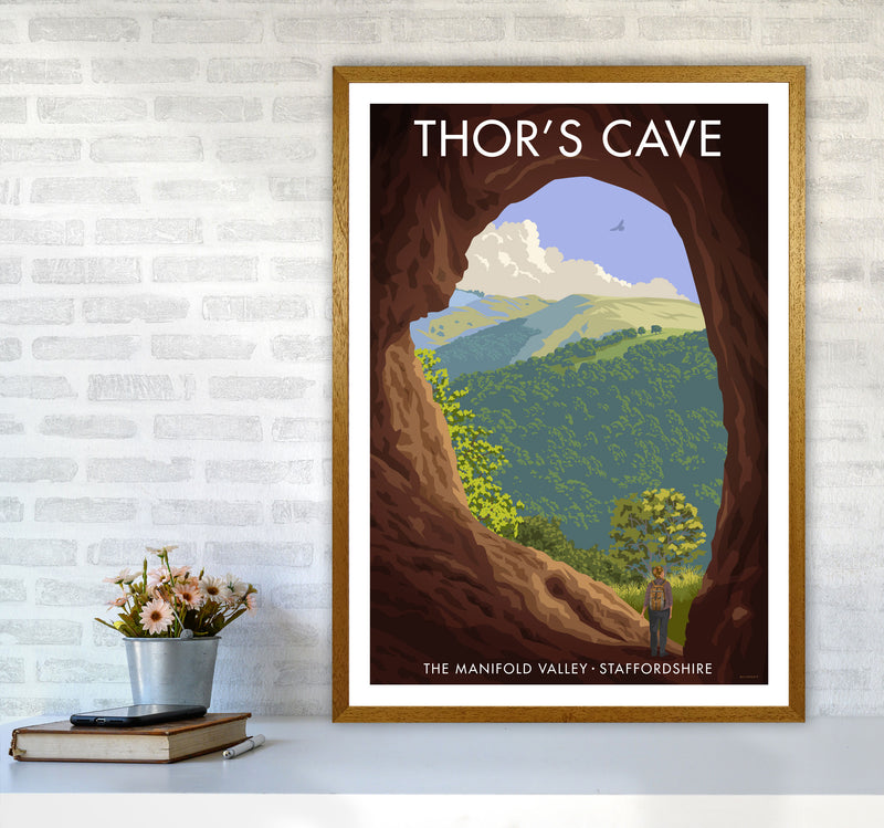 Staffordshire Thors Cave Travel Art Print by Stephen Millership A1 Print Only