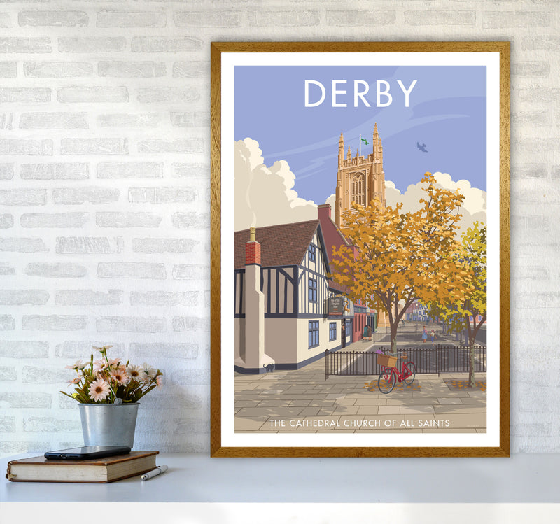 Derby Travel Art Print by Stephen Millership A1 Print Only