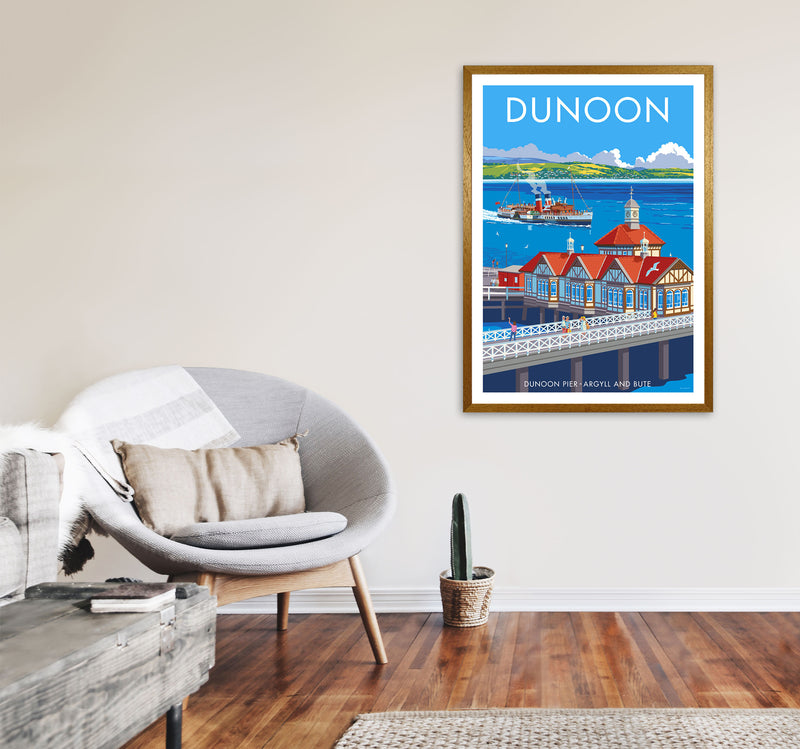 Dunoon Pier Framed Digital Art Print by Stephen Millership A1 Print Only