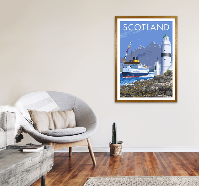 Cloch Point Scotland Framed Digital Art Print by Stephen Millership A1 Print Only