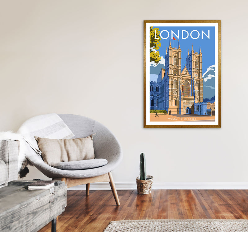 Westminster Abbey London Framed Digital Art Print by Stephen Millership A1 Print Only