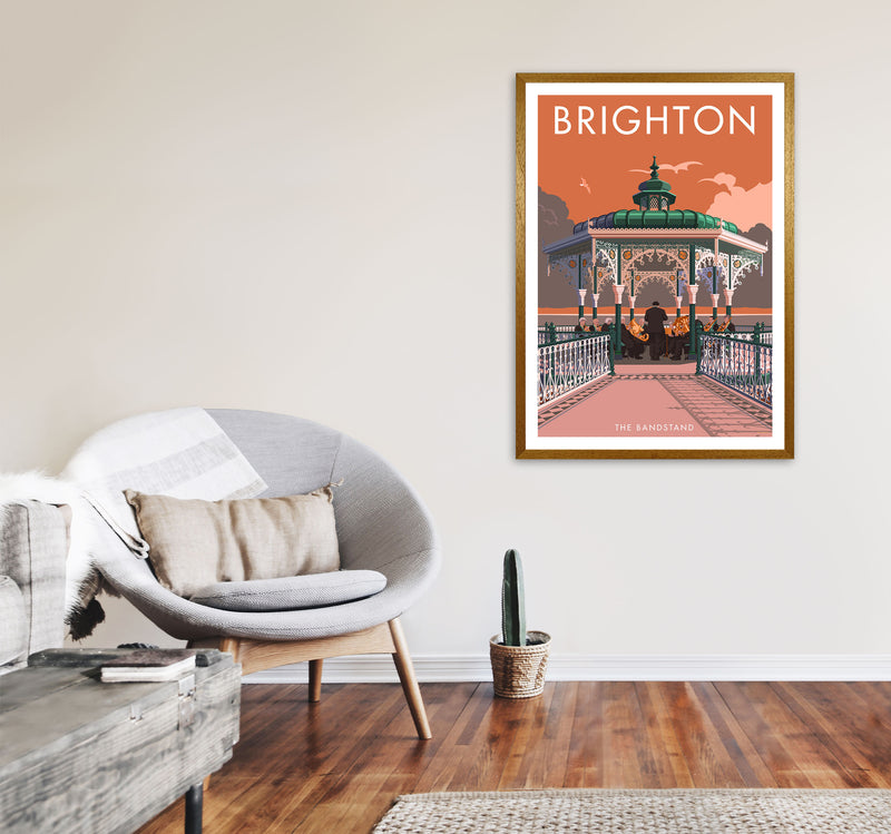 Brighton Bandstand Framed Wall Art Print by Stephen Millership, Art Poster A1 Print Only