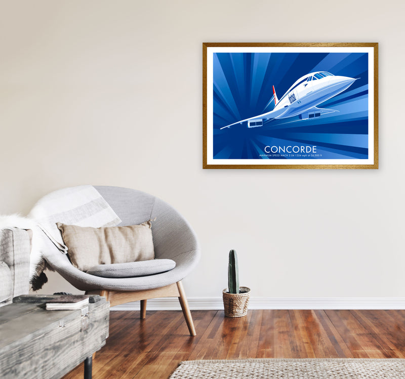 Concorde Art Print by Stephen Millership, Framed Transport Poster A1 Print Only