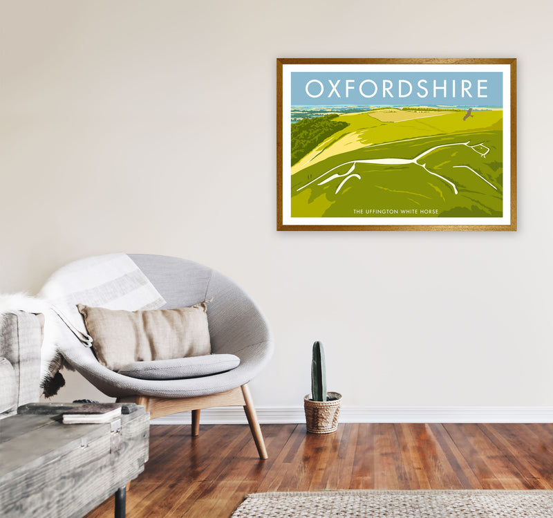 The Uffington White Horse Oxfordshire Art Print by Stephen Millership A1 Print Only