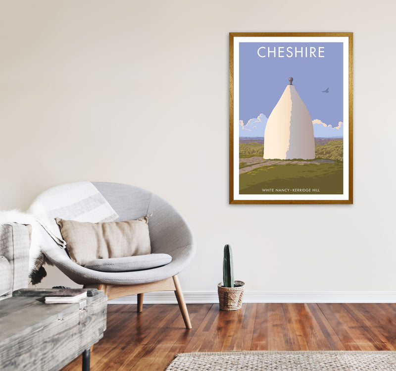 Cheshire White Nancy Travel Art Print by Stephen Millership A1 Print Only
