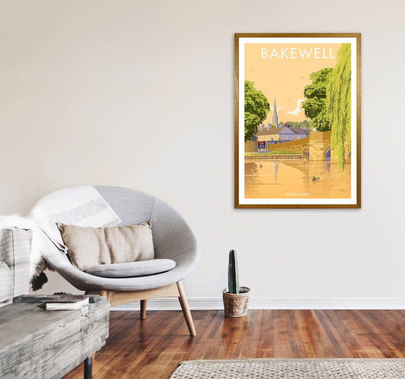 Bakewell Derbyshire Travel Art Print by Stephen Millership A1 Print Only