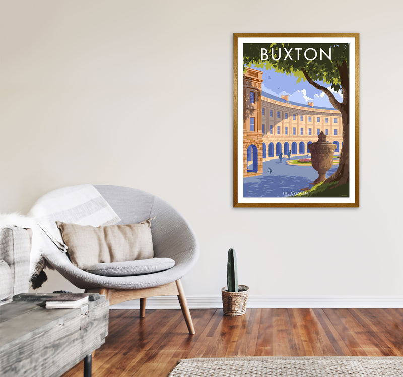 Buxton Crescent Derbyshire Travel Art Print by Stephen Millership A1 Print Only