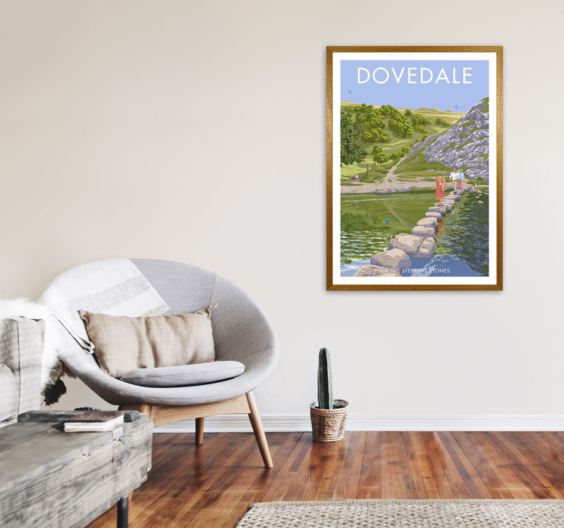 Dovedale Derbyshire Travel Art Print by Stephen Millership A1 Print Only