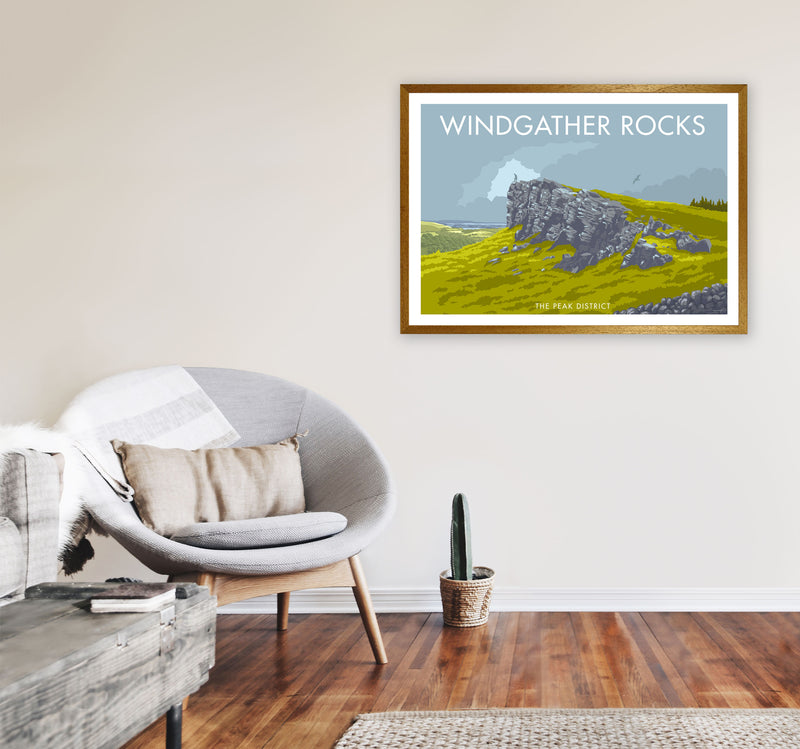 Windgather Rocks Derbyshire Travel Art Print by Stephen Millership A1 Print Only
