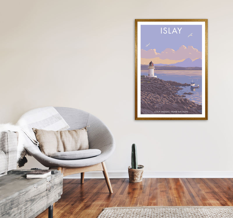 Loch Indaal Islay Travel Art Print by Stephen Millership A1 Print Only