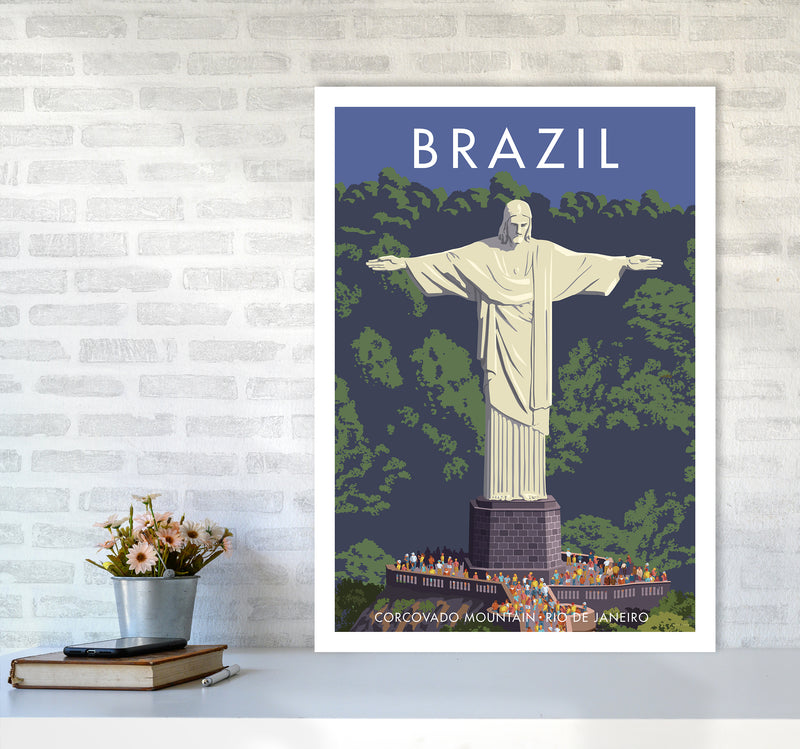Brazil Travel Art Print By Stephen Millership A1 Black Frame