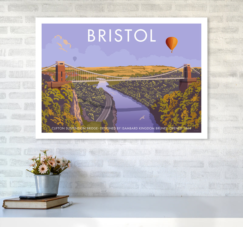 Bristol Clifton Travel Art Print By Stephen Millership A1 Black Frame
