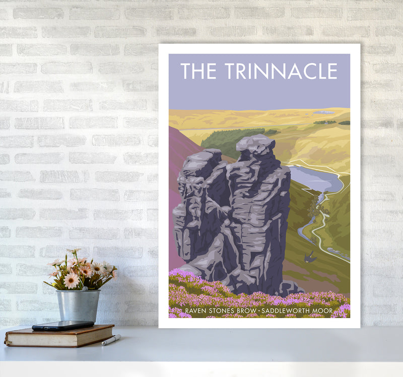 Saddleworth Trinnacle Travel Art Print By Stephen Millership A1 Black Frame