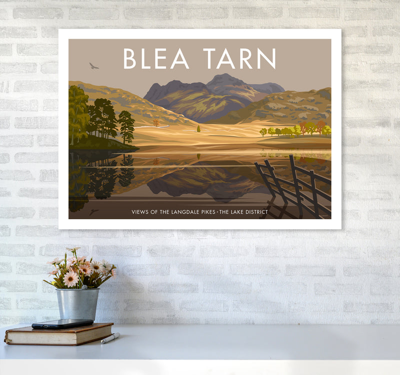 The Lakes Blea Tarn Travel Art Print By Stephen Millership A1 Black Frame