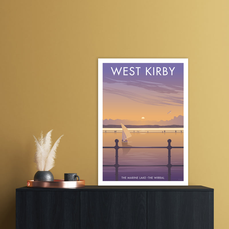 Wirral West Kirby Art Print by Stephen Millership A1 Black Frame