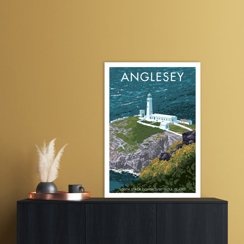 Anglesey Art Print by Stephen Millership A1 Black Frame