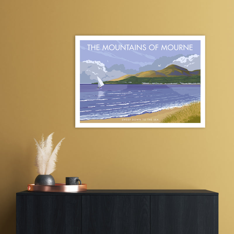 NI The Mountains Of Mourne Art Print by Stephen Millership A1 Black Frame