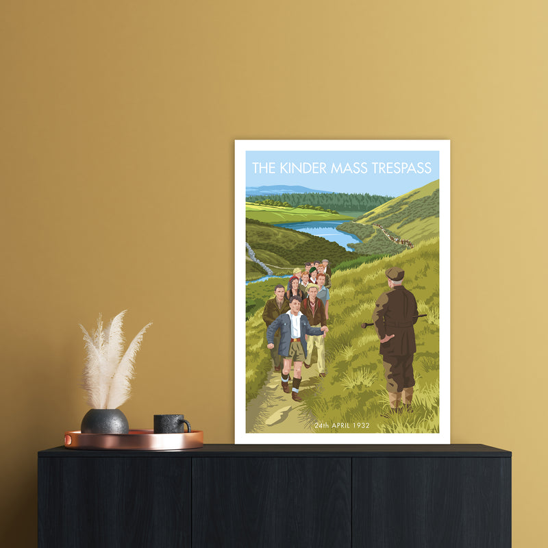The Peak District Kinder Trespass Art Print by Stephen Millership A1 Black Frame