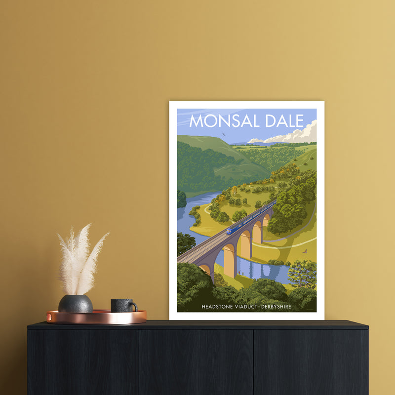Derbyshire Monsal Dale 2 Art Print by Stephen Millership A1 Black Frame