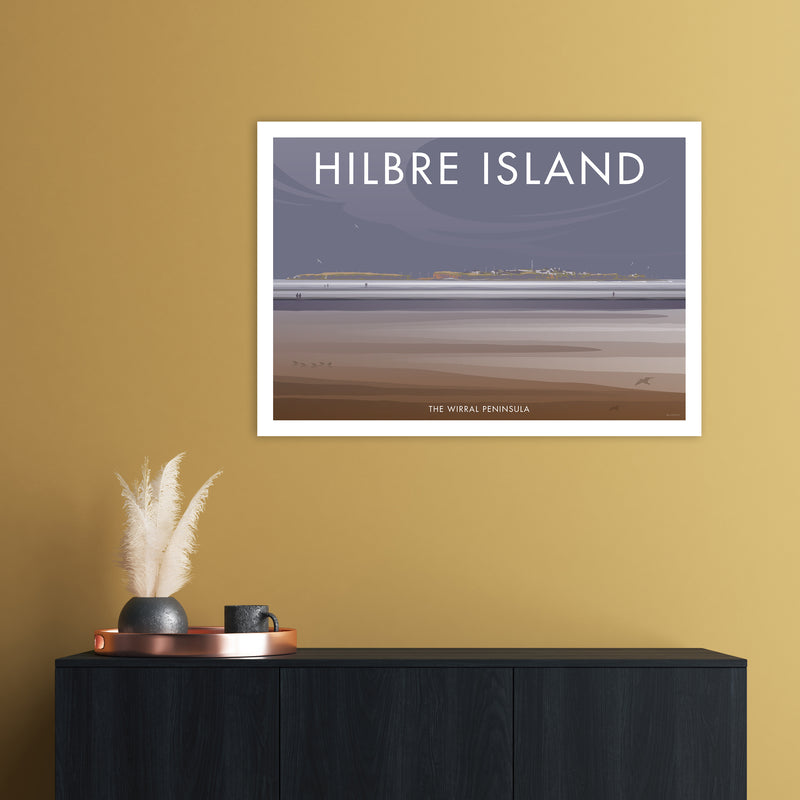 Wirral Hilbre Island Art Print by Stephen Millership A1 Black Frame