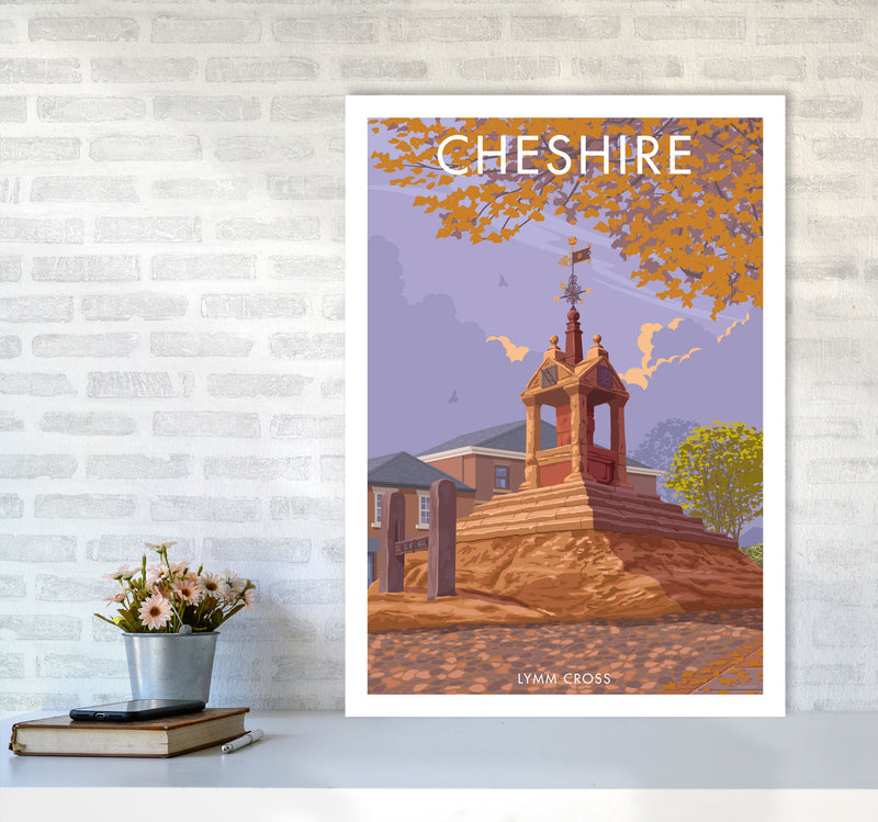 Cheshire Lymm Travel Art Print by Stephen Millership A1 Black Frame