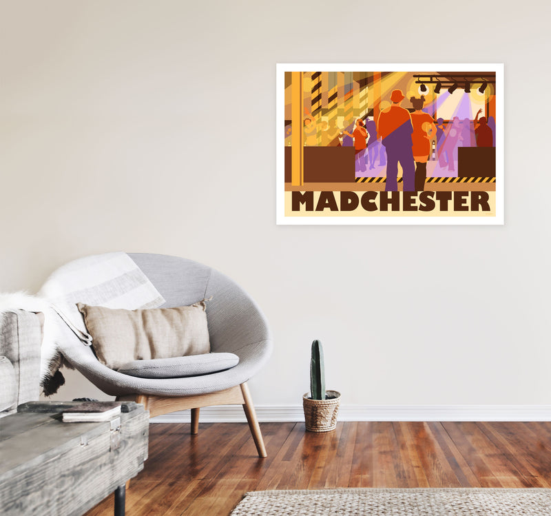 Madchester by Stephen Millership A1 Black Frame
