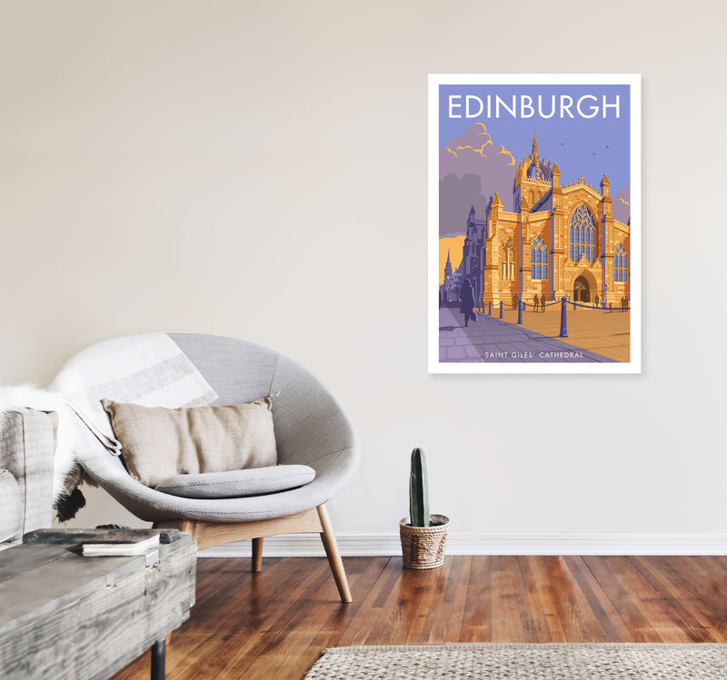 Edinburgh by Stephen Millership A1 Black Frame