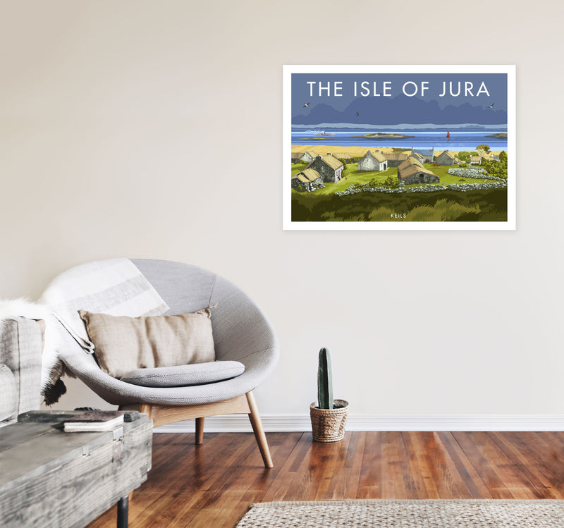 The Isle Of Jura by Stephen Millership A1 Black Frame