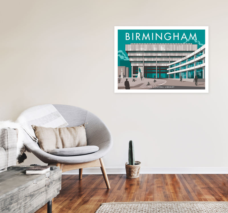 Birmingham by Stephen Millership A1 Black Frame