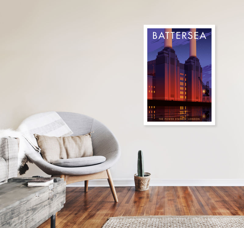 Battersea by Stephen Millership A1 Black Frame