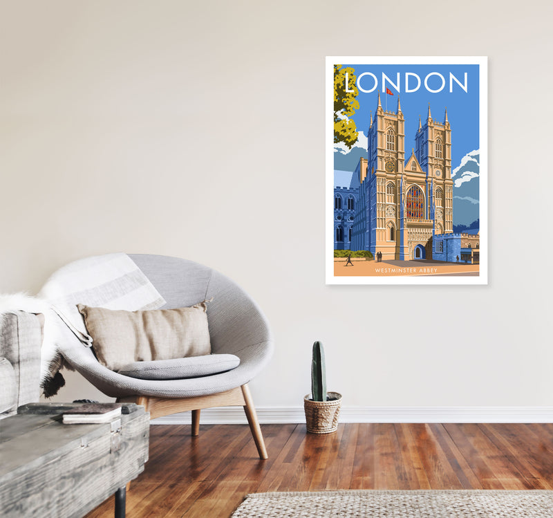 Westminster Abbey London Framed Digital Art Print by Stephen Millership A1 Black Frame